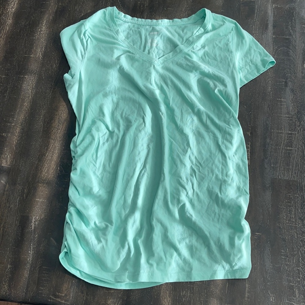 Turquoise t shirt maternity